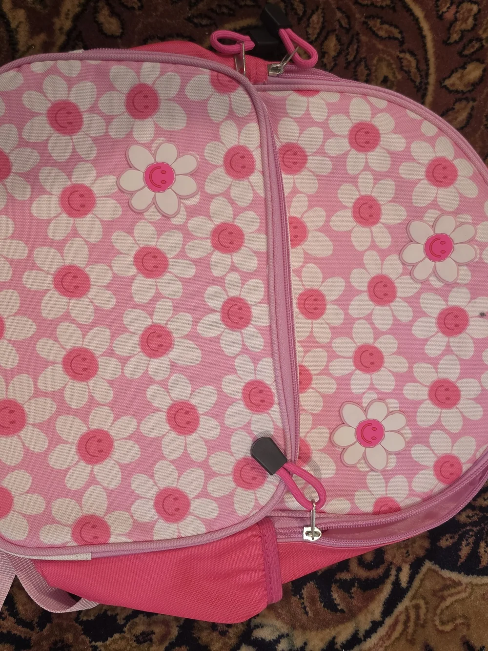 Pink Daisy Pattern Kids Backpack